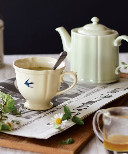 Early Bird Round Mug White (12 x 9.7 x 8 cm)