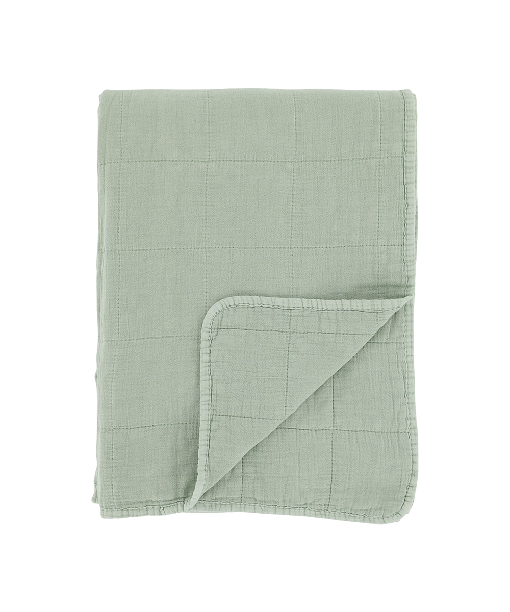 Aix Vintage Quilt L180/W130 cm verte