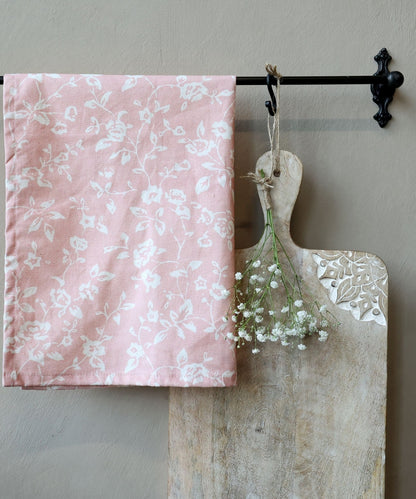 Aix Tea Towel w. Wild Roses L70/W50 cm Rose
