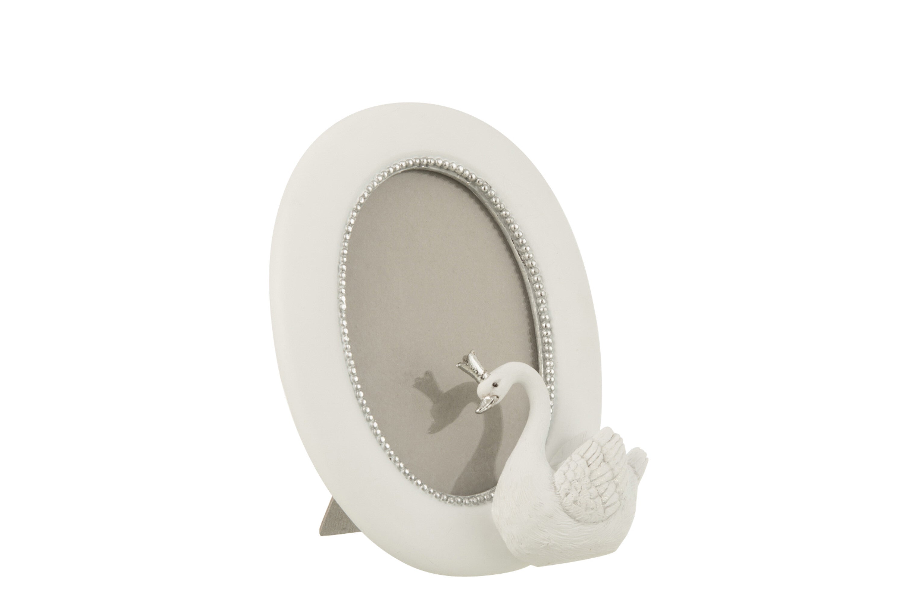 Photo Frames Swan Poly White/Silver - white ceramic oval picture frame