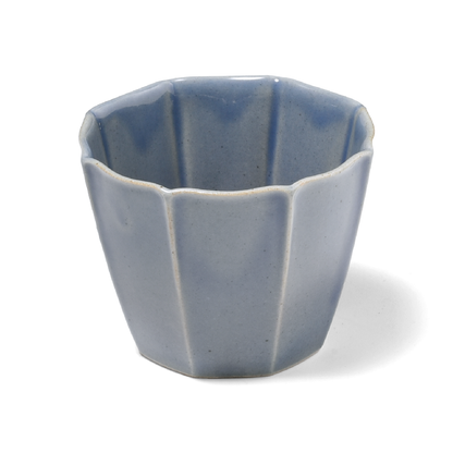 Marumitsu Hitohana cup
 flower-shaped Pottery blue W- 0.87 cm D- 0.87 cm H- 0.68 cm