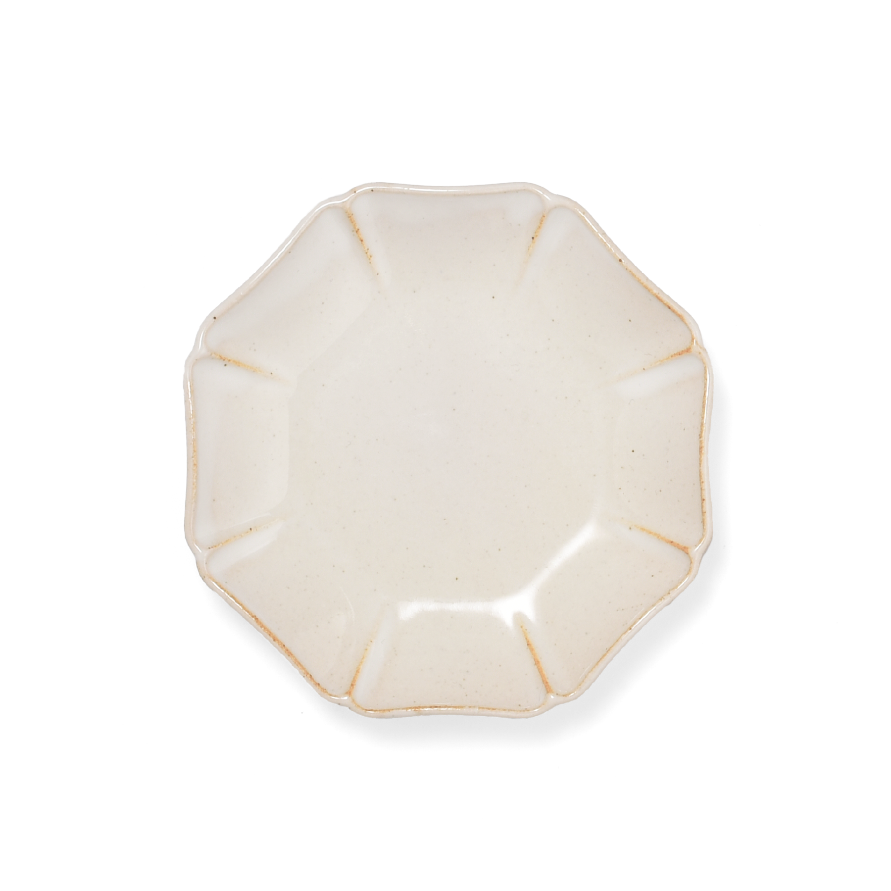 Marumitsu Hitohana mini plate
 flower-shaped Pottery white W- 1.04 cm D- 1.04 cm H- 0.20 cm
