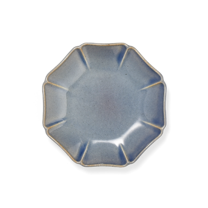 Marumitsu Hitohana mini plate
 flower-shaped Pottery blue W- 1.04 cm D- 1.04 cm H- 0.20 cm