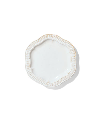 Bastione Plate Flower-Shaped White (14.3 x 14.8 x 1.9 cm)
