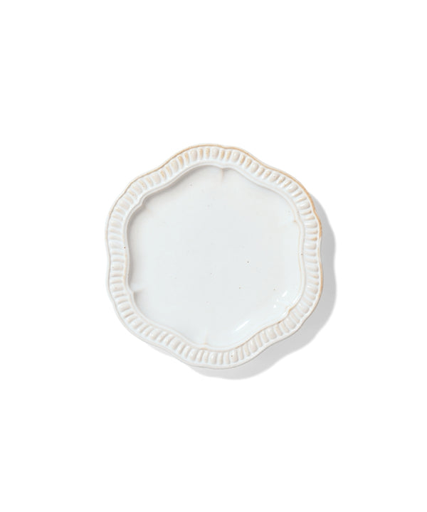 Bastione Plate Flower-Shaped White (14.3 x 14.8 x 1.9 cm)