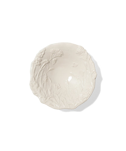 Michikusa Bowl Round White (17 x 17 x 5.3 cm)