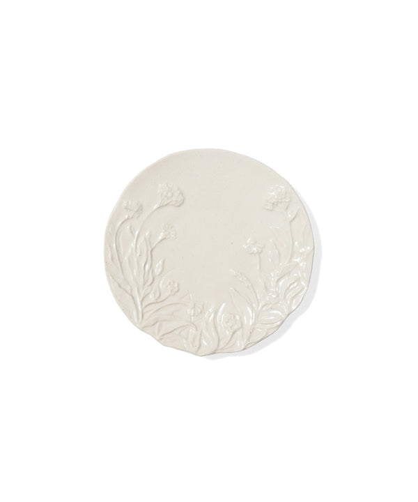 Michikusa Kozara Round White (14 x 14 x 2.2 cm)