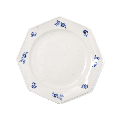 Marumitsu Bua an 230 plate blue
 octagonal Pottery blue W- 2.31 cm D- 2.32 cm H- 0.29 cm