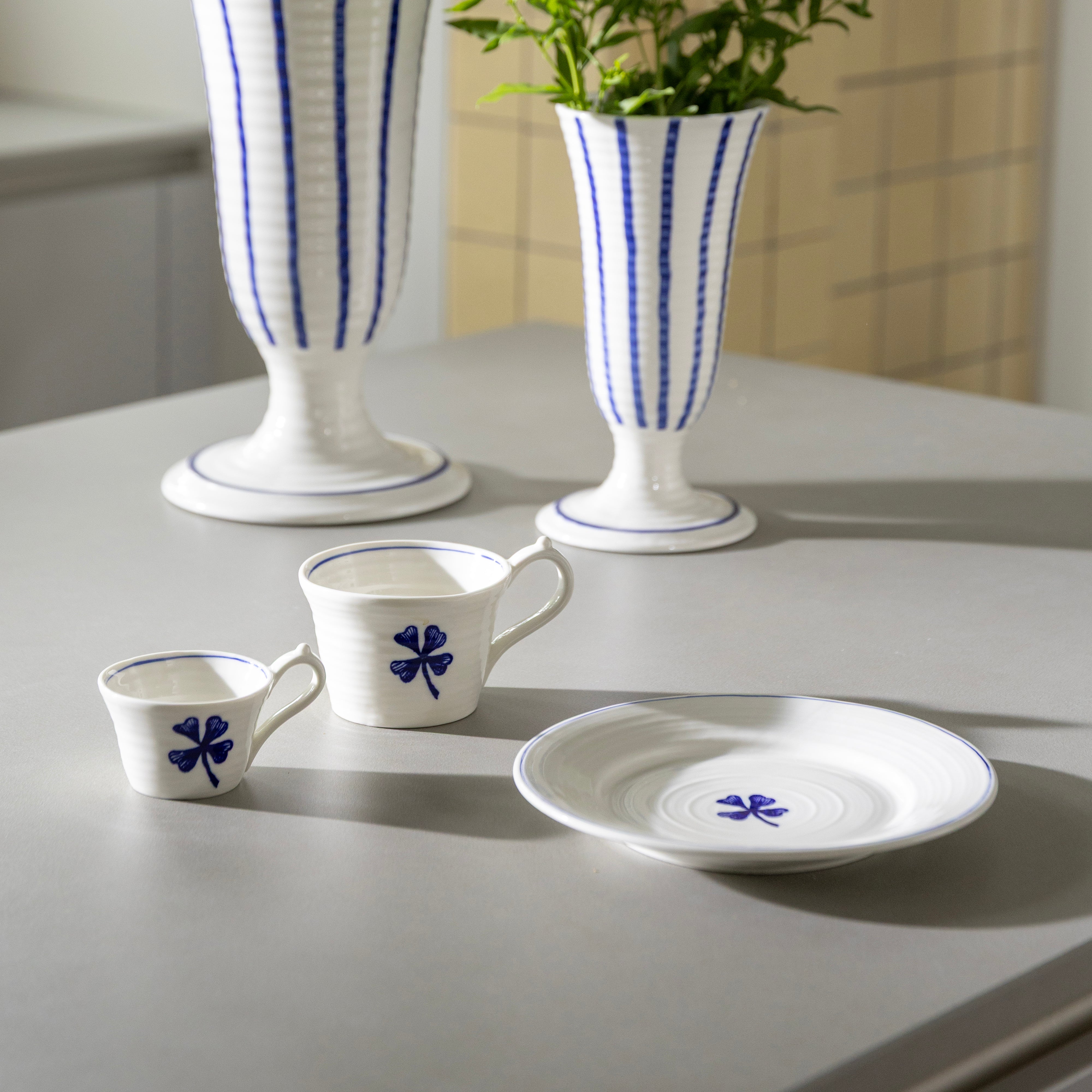 Klevering Mug Anouk Clover Large Set Of 2 Capacity 250 ml Porcelain