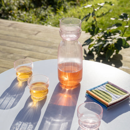 Klevering Glass Circus Pink Set Of 4 D- 8 cm Capacity 150 ml