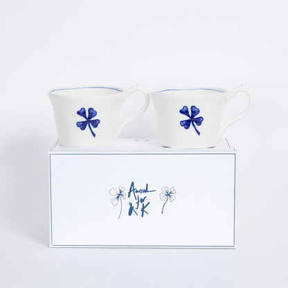 Klevering Mug Anouk Clover Large Set Of 2 Capacity 250 ml Porcelain