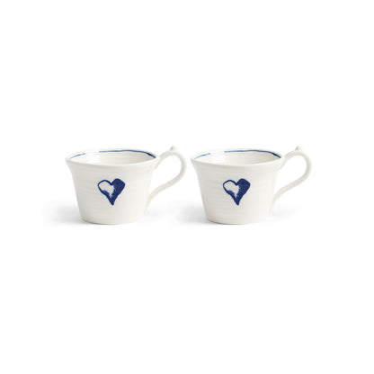 Klevering Mug Anouk Heart Large Set Of 2 Capacity 250 ml Porcelain