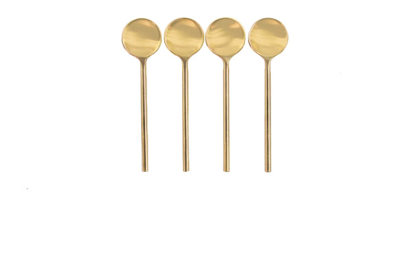 Set Of 4 Fine Gold Mini Cutlery