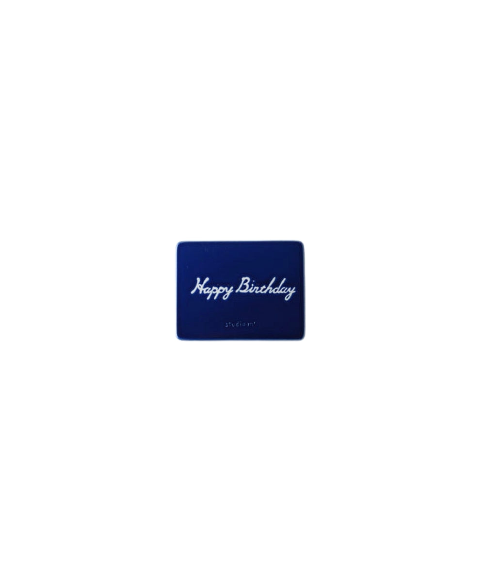 Azure Celebrate Plate (HappyBirthday) Blue (9 x 7 x 0.5 cm)