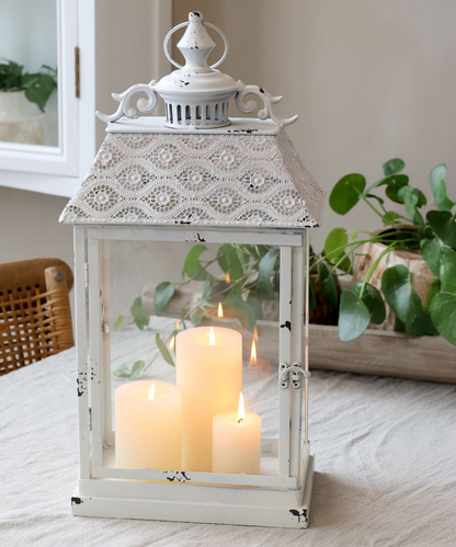 Lantern W. 1 Holder For Candle & Decor H34/L12/W12 Cm