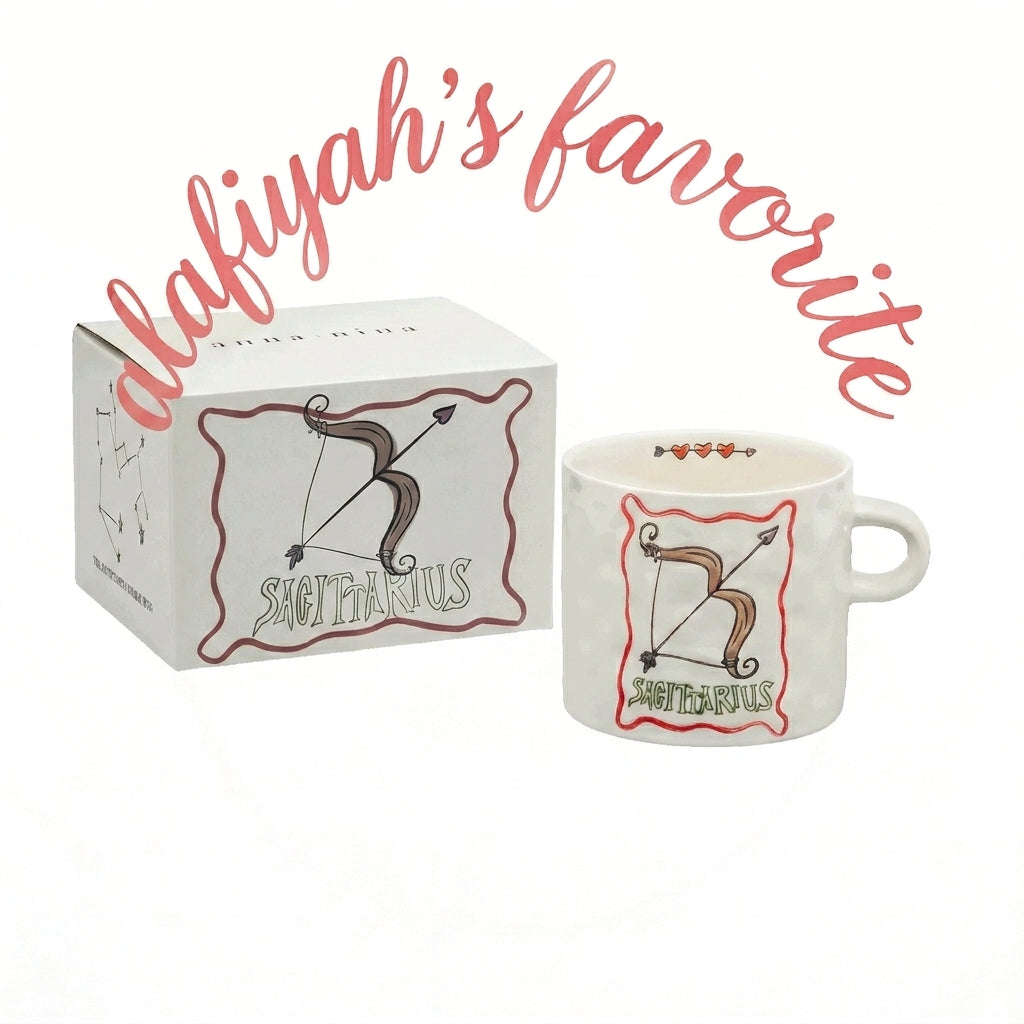 Anna + Nina Sagittarius Zodiac Tea Mug H- 9 cm D- 10 cm Ceramic
