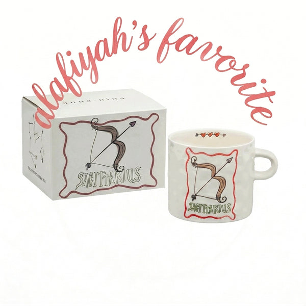 Anna + Nina Sagittarius Zodiac Tea Mug H- 9 cm D- 10 cm Ceramic