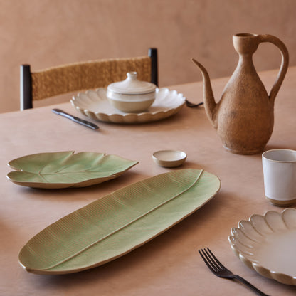 Costa Nova Monstera leaf 27 H- 2.8 cm L- 19.7 cm Marrakesh eucalyptus