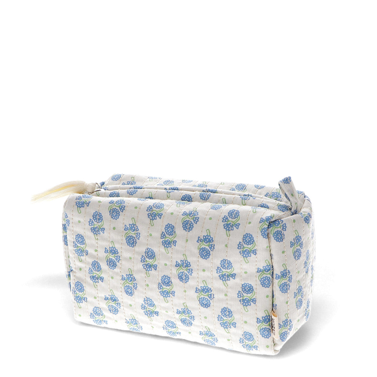 Quilted makeup bag - Cornflower L- 16 cm W- 8 cm H- 10 cm