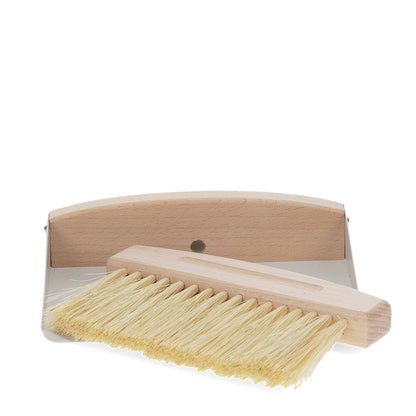 Rex London Wooden table brush and pan set - Soft grey L- 15.2 cm W- 10.5 cm H- 4 cm