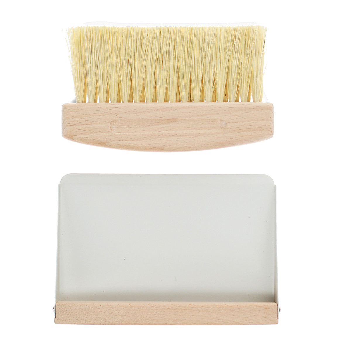 Rex London Wooden table brush and pan set - Soft grey L- 15.2 cm W- 10.5 cm H- 4 cm