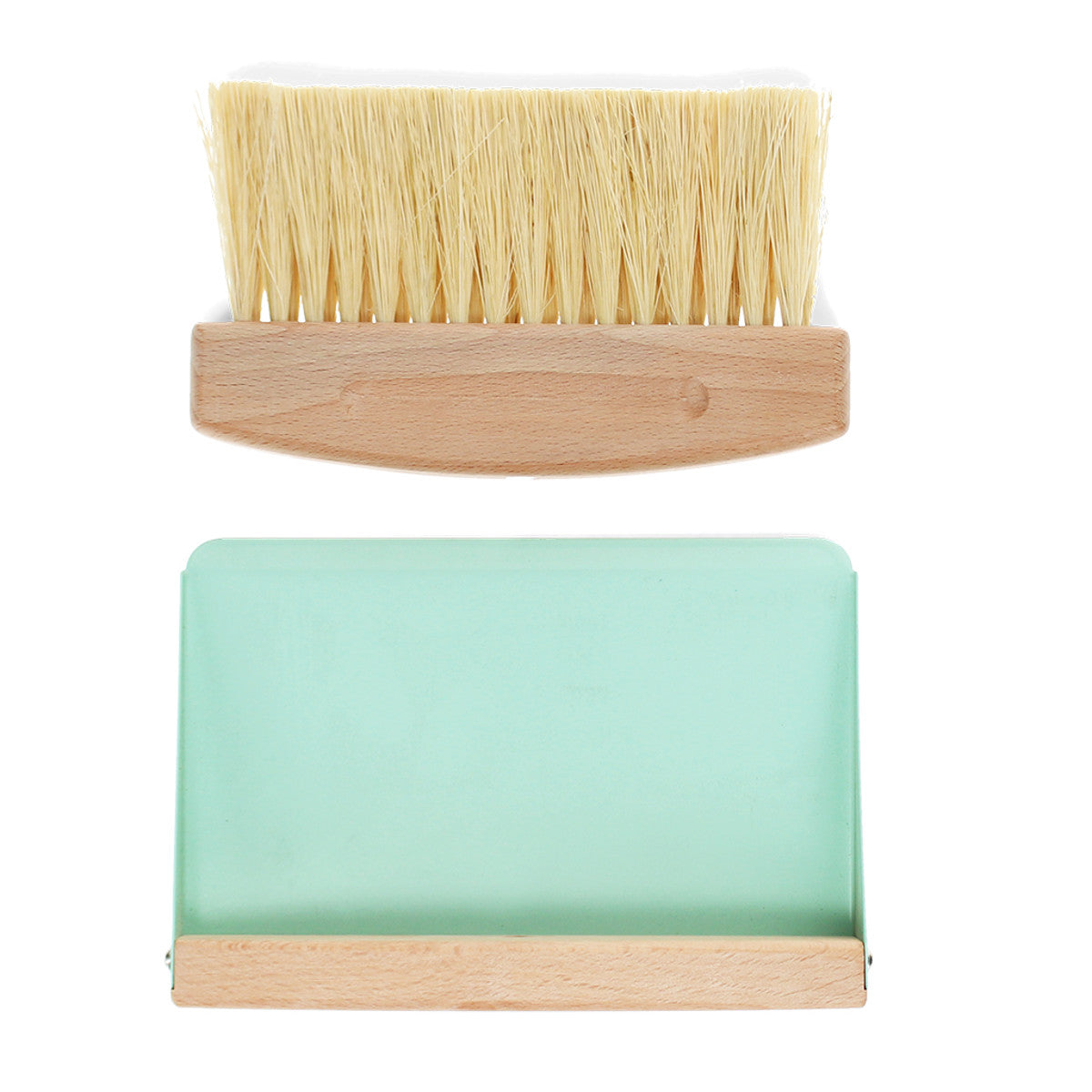 Rex London Wooden table brush and pan set - Pistachio L- 15.2 cm W- 10.5 cm H- 4 cm