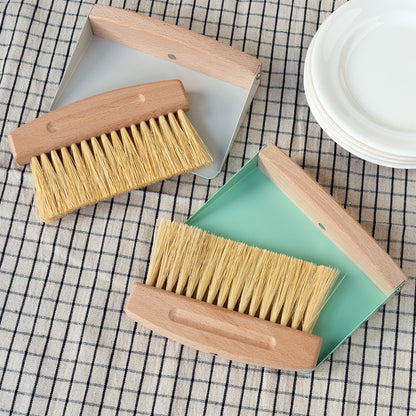 Rex London Wooden table brush and pan set - Pistachio L- 15.2 cm W- 10.5 cm H- 4 cm