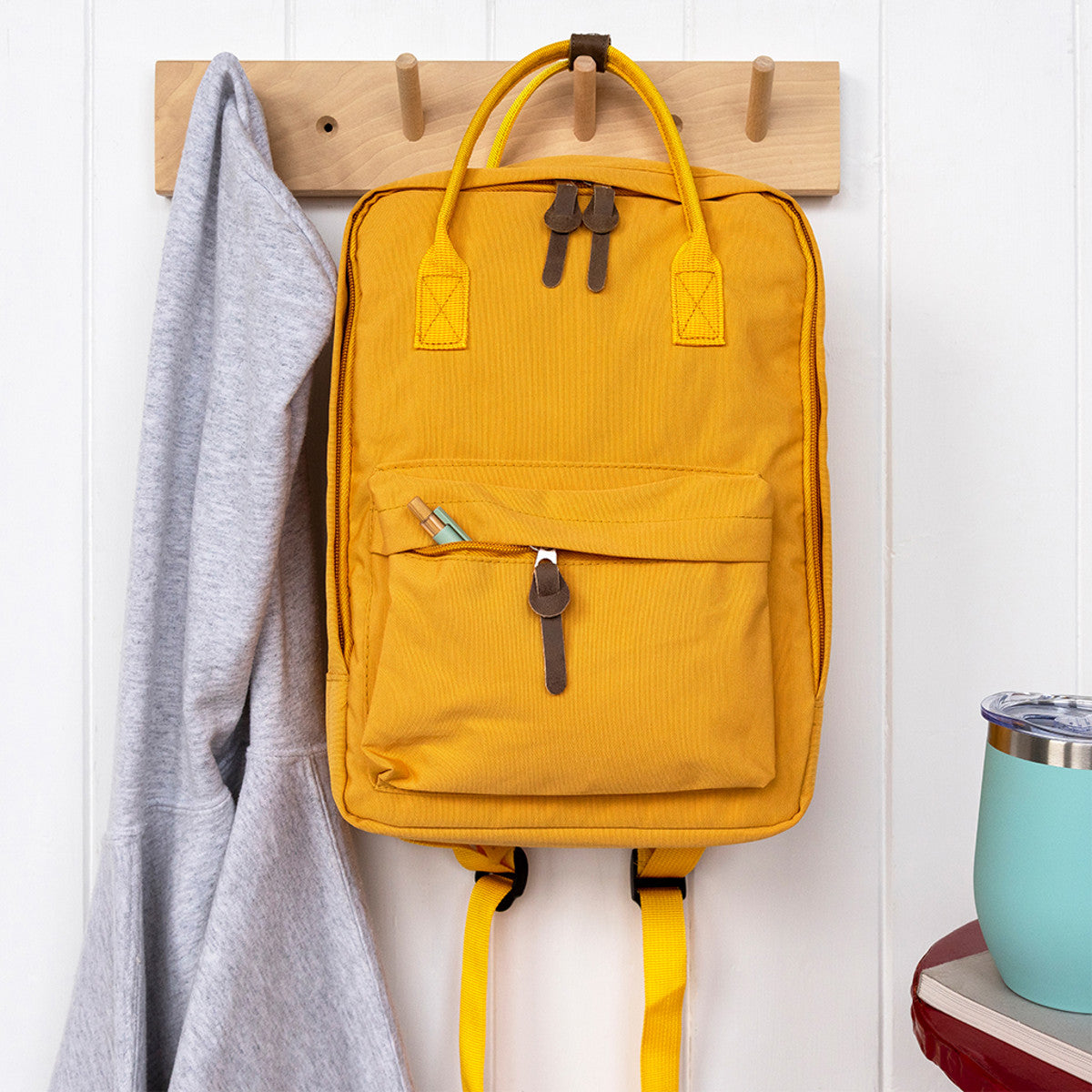 Rex London Compact backpack - Yellow L- 25 cm W- 11 cm H- 32 cm