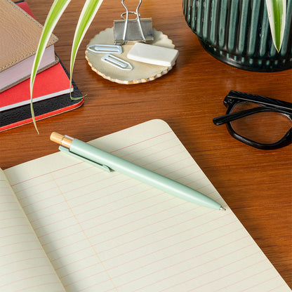 Rex London Recycled aluminium ballpoint pen - Mint green L- 14 cm W- 1.3 cm H- 1 cm