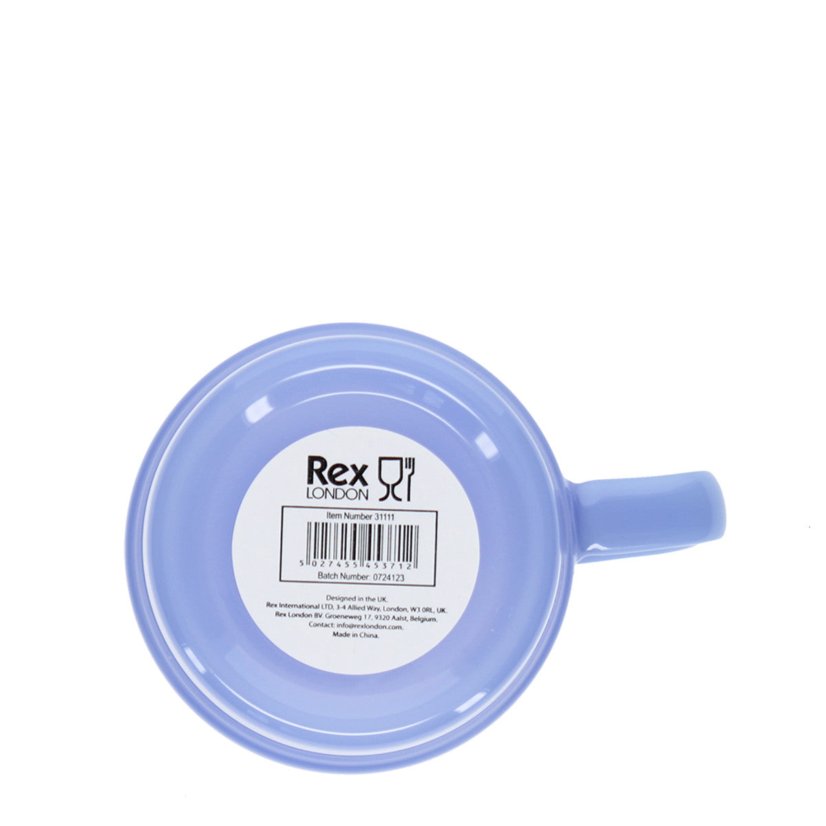 Rex London Stacking glass coffee cup 280 ml - Milky blue
