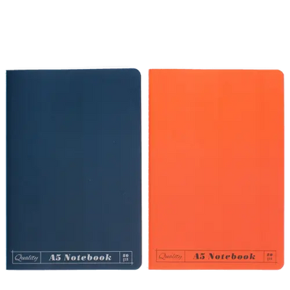 Rex London A5 notebooks (set of 2) - Orange & blue