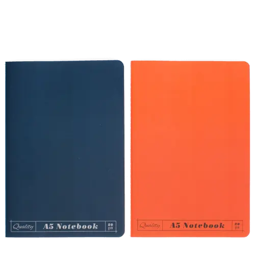 Rex London A5 notebooks (set of 2) - Orange & blue