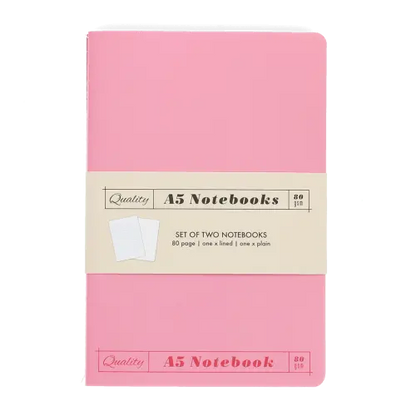 Rex London A5 notebooks (set of 2) - Pinks