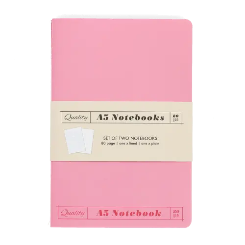 Rex London A5 notebooks (set of 2) - Pinks