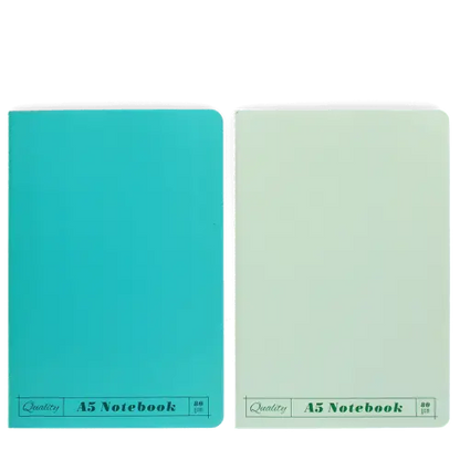 Rex London A5 notebooks (set of 2) - Green & aqua