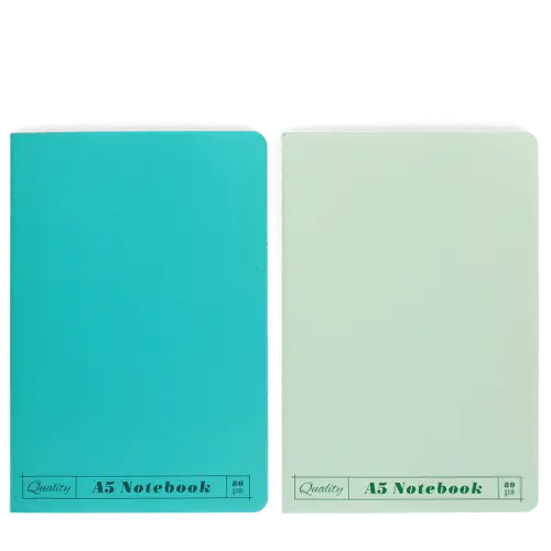 Rex London A5 notebooks (set of 2) - Green & aqua