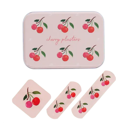 Rex London Children's plasters in a tin (30 pcs) - Little Cherry L- 10.3 cm W- 7.3 cm H- 2.1 cm