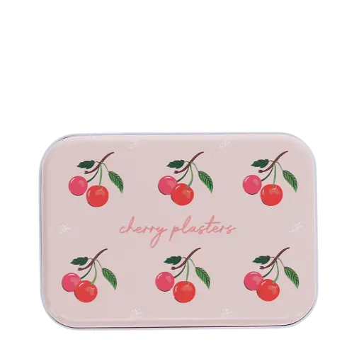 Rex London Children's plasters in a tin (30 pcs) - Little Cherry L- 10.3 cm W- 7.3 cm H- 2.1 cm