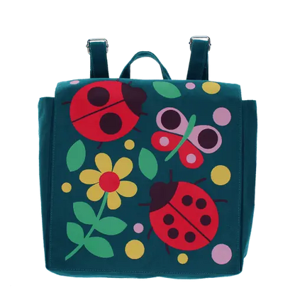 Rex London Mini children's canvas backpack - Ladybird L- 7.8 cm W- 23.5 cm H- 21 cm