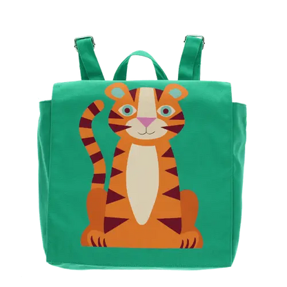 Rex London Mini children's canvas backpack - Tiger L- 7.8 cm W- 23.5 cm H- 21 cm