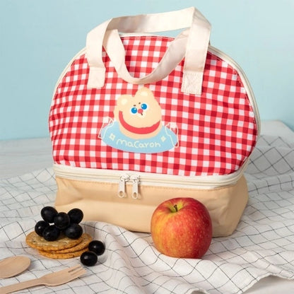 Rex London Dual compartment insulated lunch bag - Kawaii Macaron L- 25 cm W- 16 cm H- 23 cm