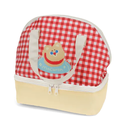 Rex London Dual compartment insulated lunch bag - Kawaii Macaron L- 25 cm W- 16 cm H- 23 cm