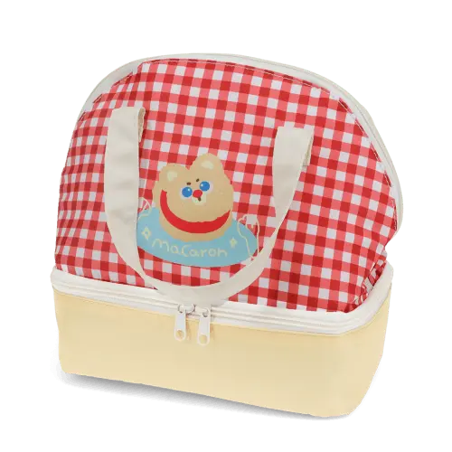 Rex London Dual compartment insulated lunch bag - Kawaii Macaron L- 25 cm W- 16 cm H- 23 cm