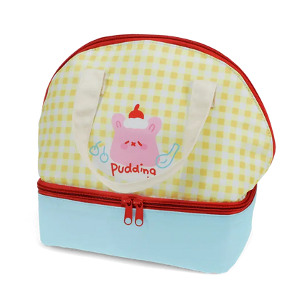 Rex London Dual compartment insulated lunch bag - Kawaii Pudding L- 25 cm W- 16 cm H- 23 cm