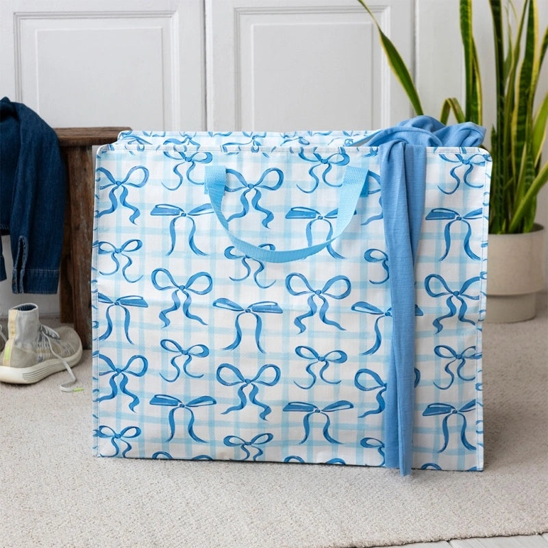 Rex London Jumbo storage bag - Blue Bows L- 58 cm W- 28 cm H- 48 cm
