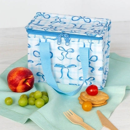Rex London Insulated lunch bag - Blue Bows L- 21 cm W- 12 cm H- 16 cm
