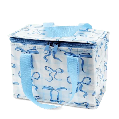 Rex London Insulated lunch bag - Blue Bows L- 21 cm W- 12 cm H- 16 cm