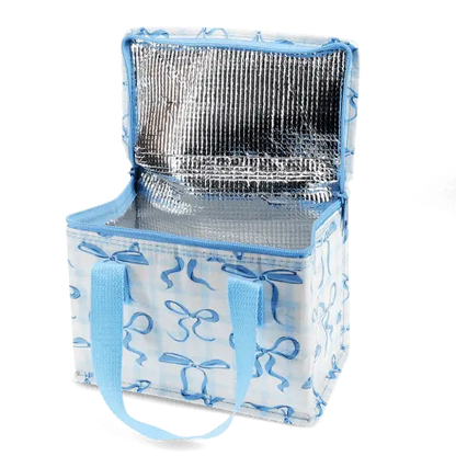 Rex London Insulated lunch bag - Blue Bows L- 21 cm W- 12 cm H- 16 cm