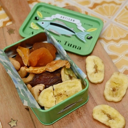 Rex London Mini storage tin with lid - Tuna L- 10 cm W- 6.5 cm H- 3.2 cm