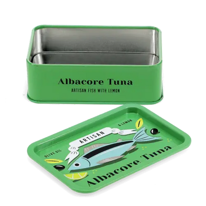 Rex London Mini storage tin with lid - Tuna L- 10 cm W- 6.5 cm H- 3.2 cm